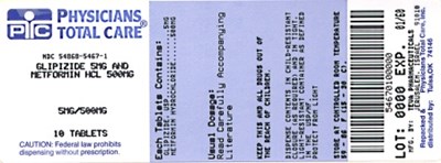 Image Of 5 mg/500mg Label (Package Label 03)